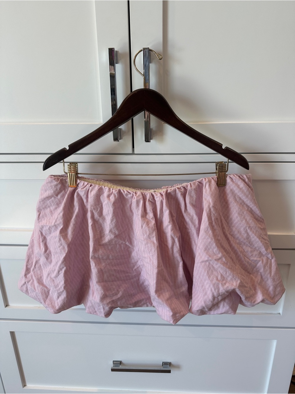 Kimchi Blue Light Pink Striped balloon skirt